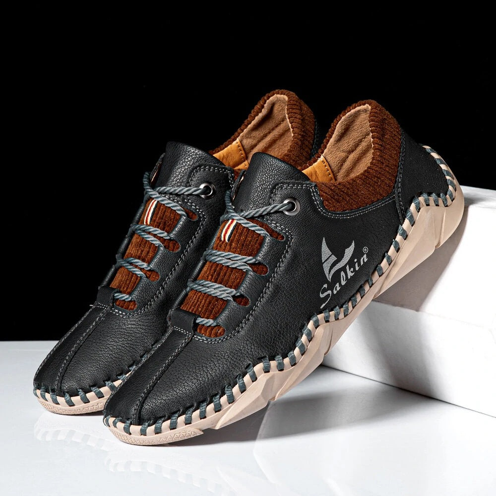 Mens Lace-up Casual Leather Shoes