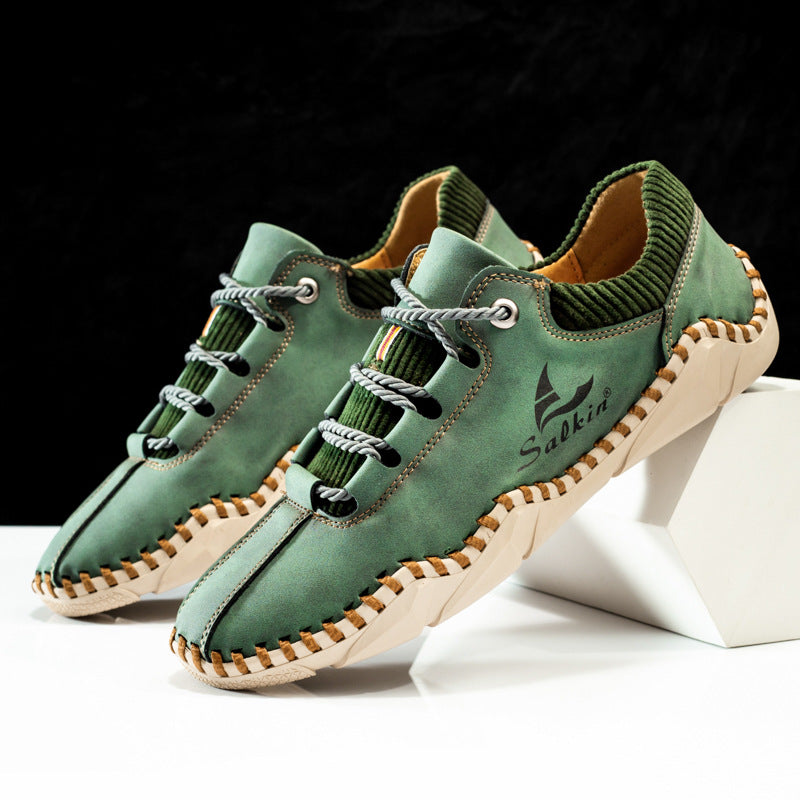 Mens Lace-up Casual Leather Shoes