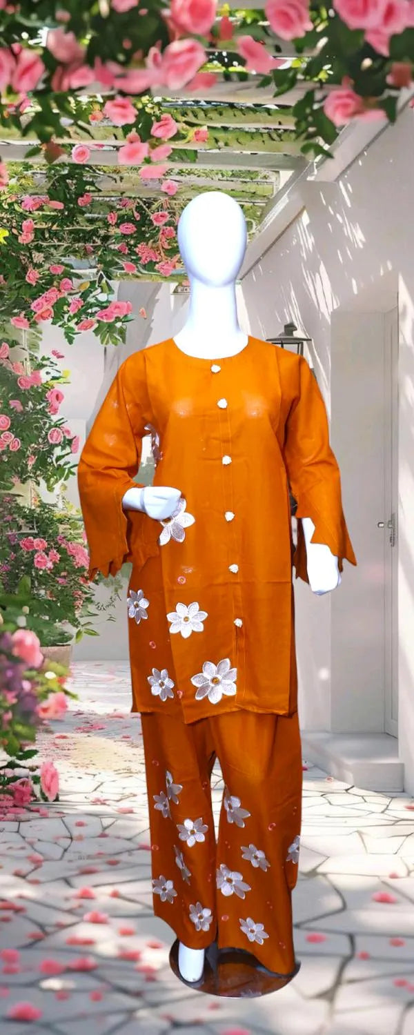 Winter Trending Collection Royal 2 Pcs Stitched Embroidered Dress For Women