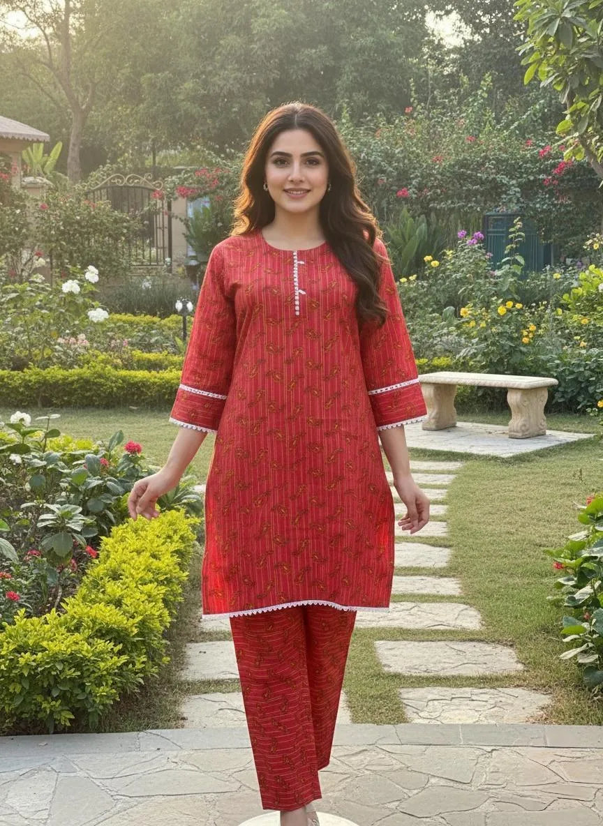 Winter Collection 2 Pcs Stitched Micro Polo Cotton Women Dress Marina Wool Specially