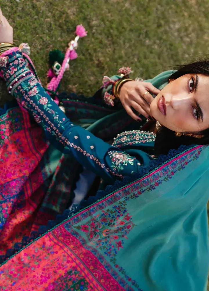 HUSSAIN REHAR 3 Pcs Unstitched Embroidered Suit