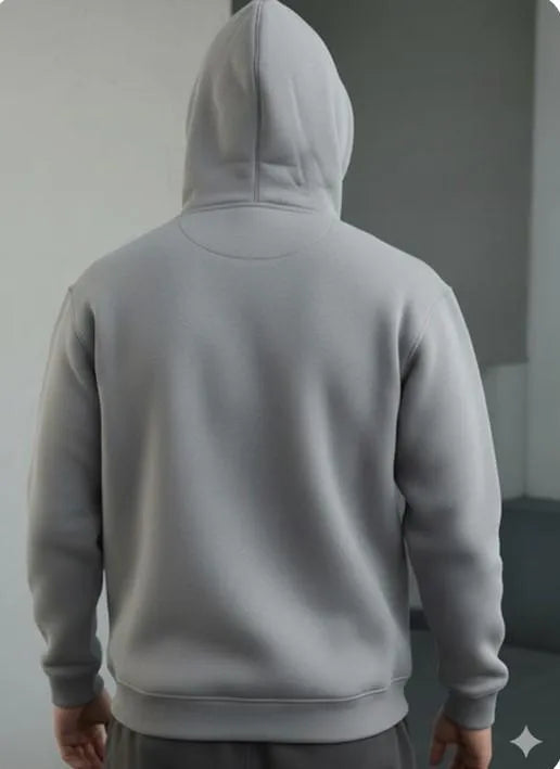 Premium Heavyweight Black Fleece Zipper Hoodie