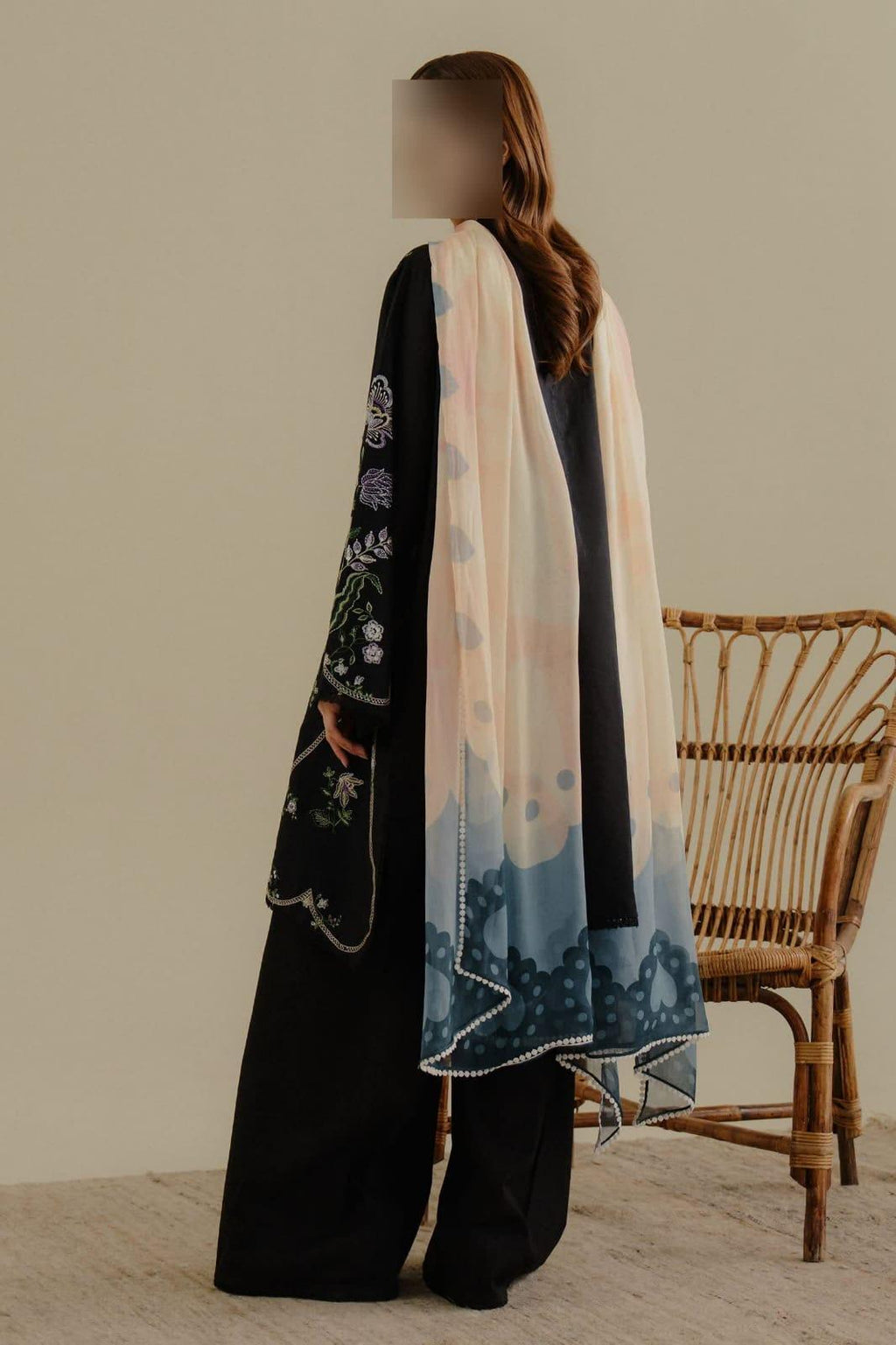 3 Pcs Women's Unstitched Embroidered Suit