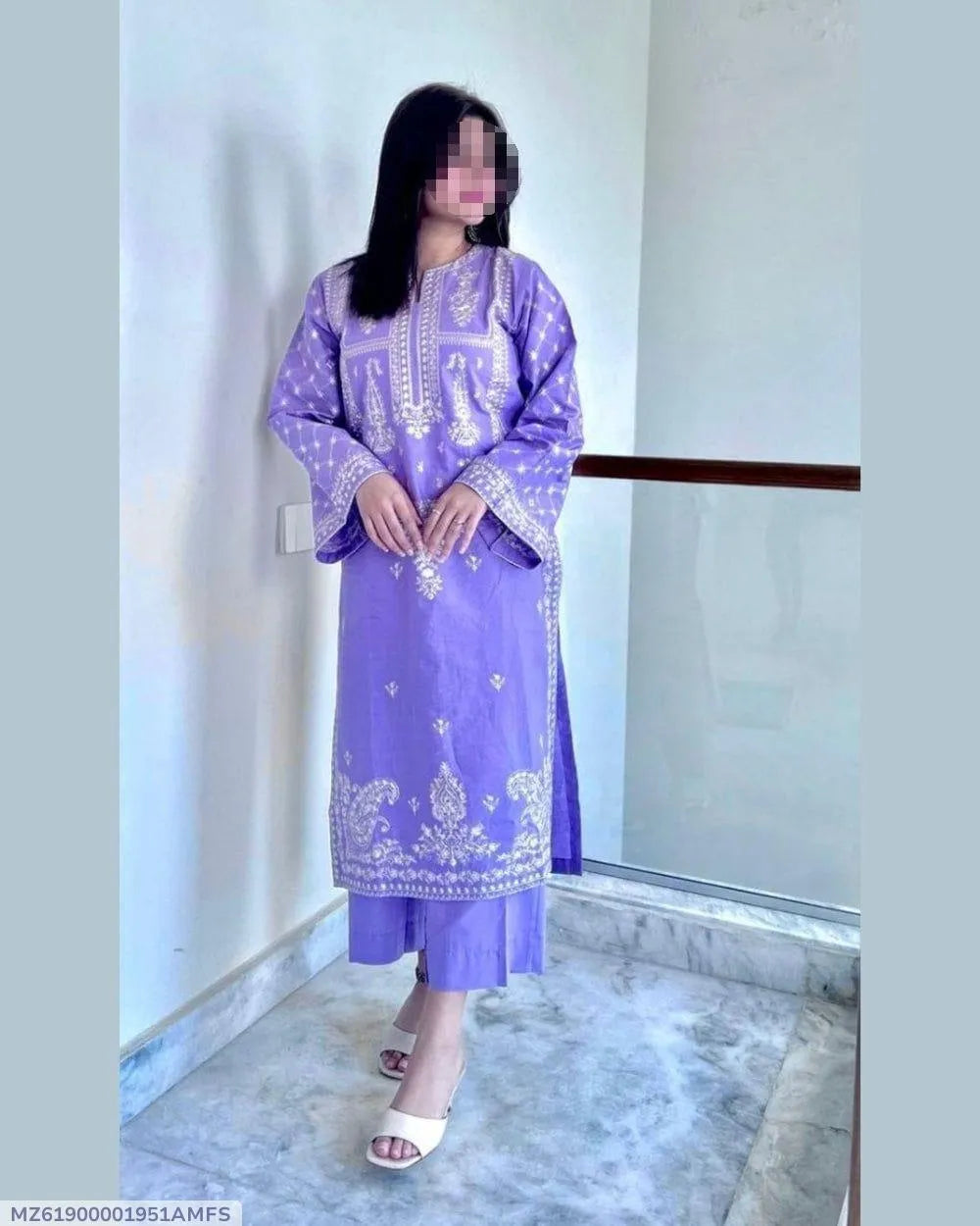 2 Pcs Women's Unstitched Embroidered Suit