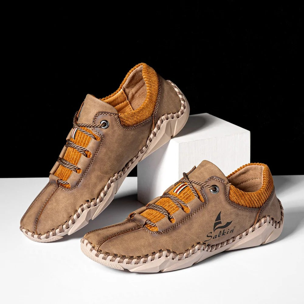 Mens Lace-up Casual Leather Shoes