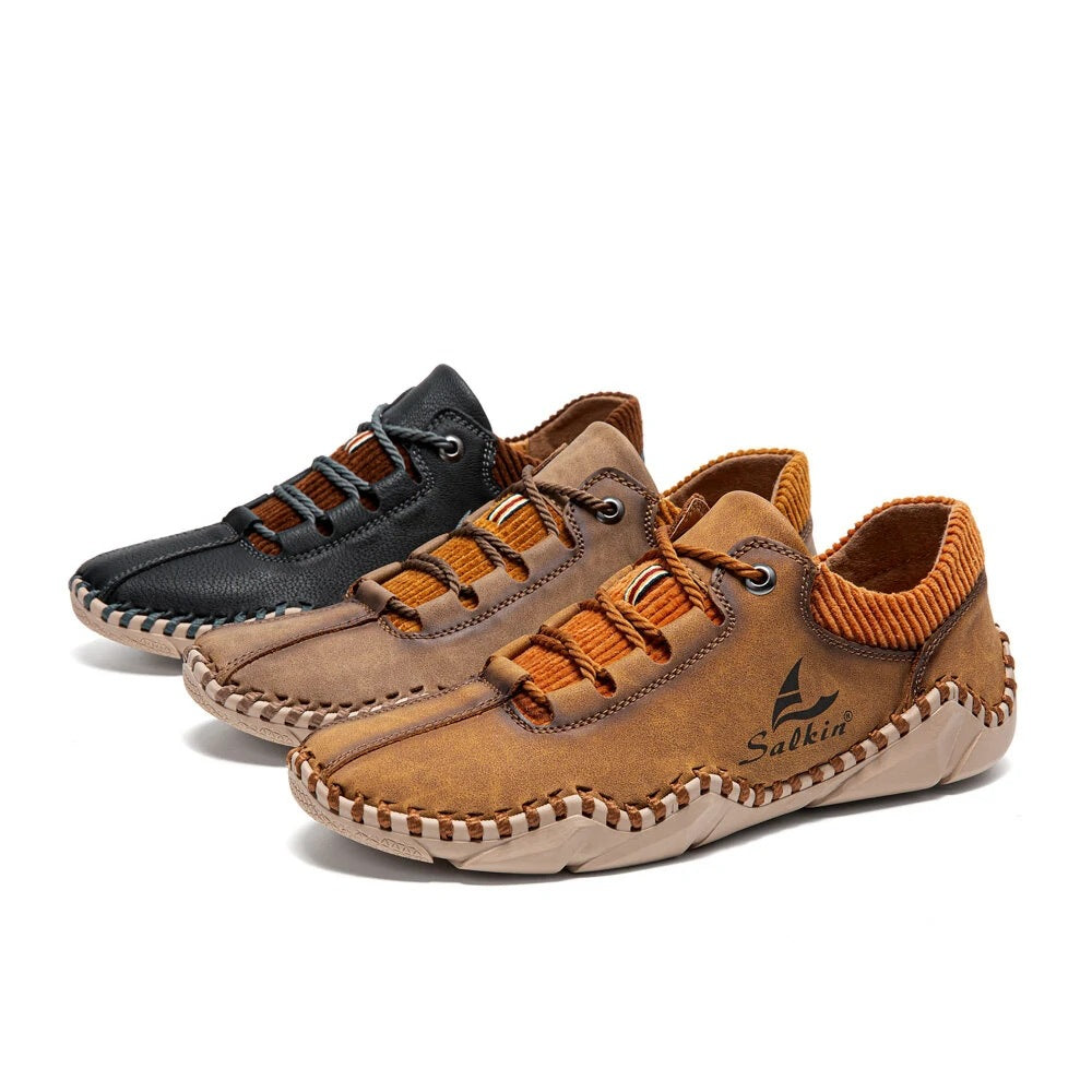Mens Lace-up Casual Leather Shoes